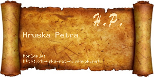 Hruska Petra névjegykártya